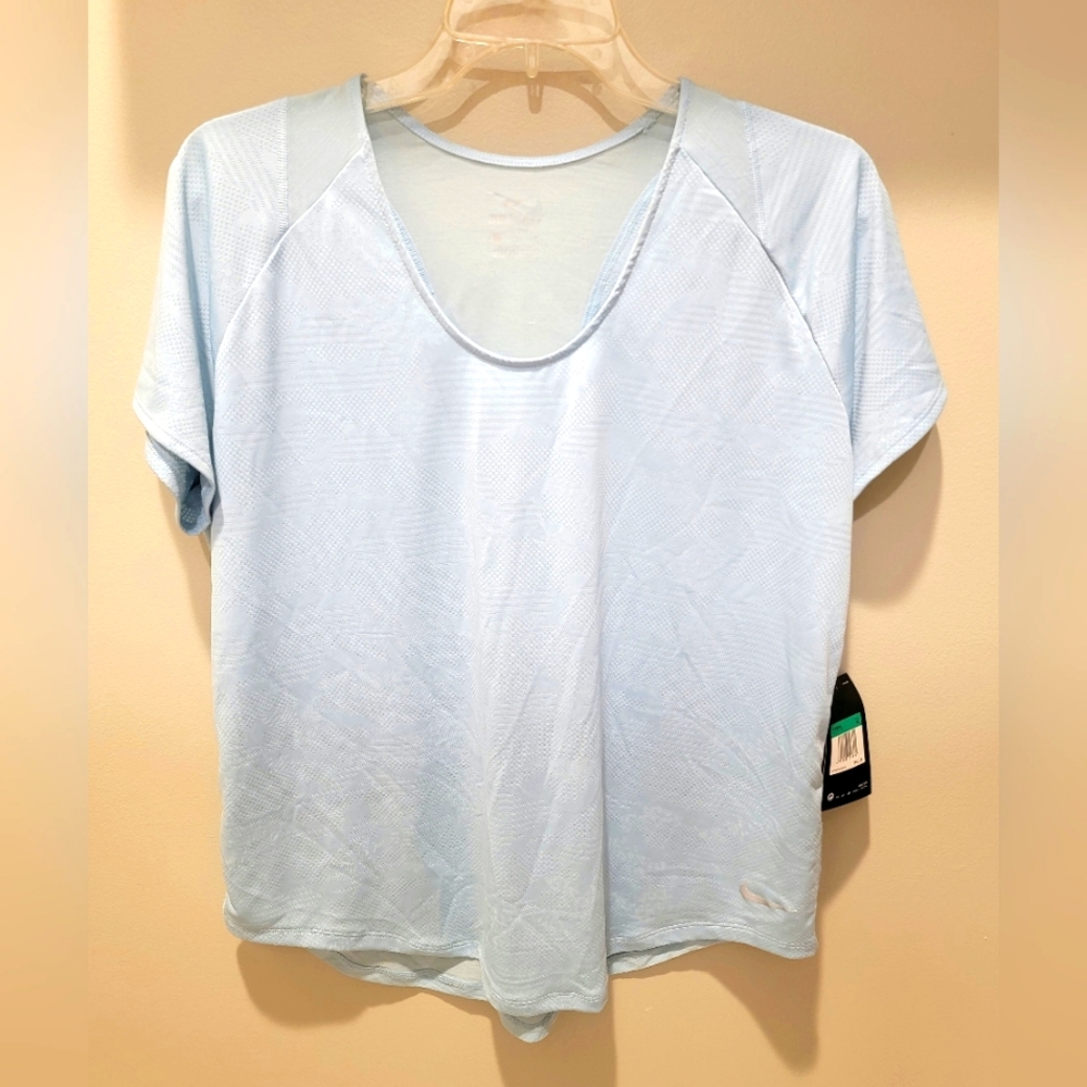 Women's Nike BREATHE Dri-Fit Shirt Light/sky blue color Size XL NWT